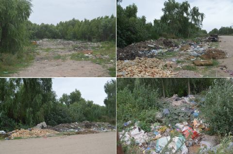 Basurales en el recorrido del Terraplén Costero