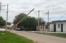 Cayó poste de luz en 11 y 149 norte