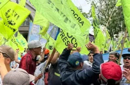 Trabajadores de la UOCRA marcharon y solicitaron libertad para Iván Tobar