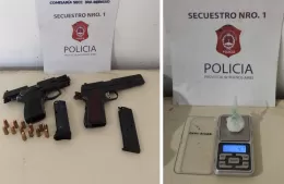 Dos policías detenidos por portación ilegal de armas y tenencia de cocaína