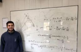 Estudiante berissense se prepara para representar al país en las Olimpíadas de Matemática en Brasil