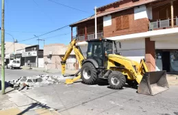 Trabajos de bacheo en distintos puntos de la ciudad