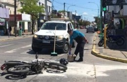 Joven herida por choque en 17 y Montevideo