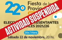 Fiesta de los Provincianos: quedó suspendida la elección de representantes