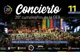 Se viene el concierto 20° aniversario de la Orquesta Escuela de Berisso