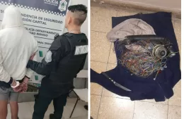 Quedó desenchufado: lo aprehendieron por robo de cables
