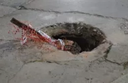 Boca de tormenta que se desprendió en 11 y 160