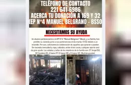 Piden ayuda para una familia que perdió su casa en un incendio