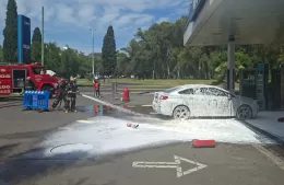 Realizaron un simulacro en una estación de servicio