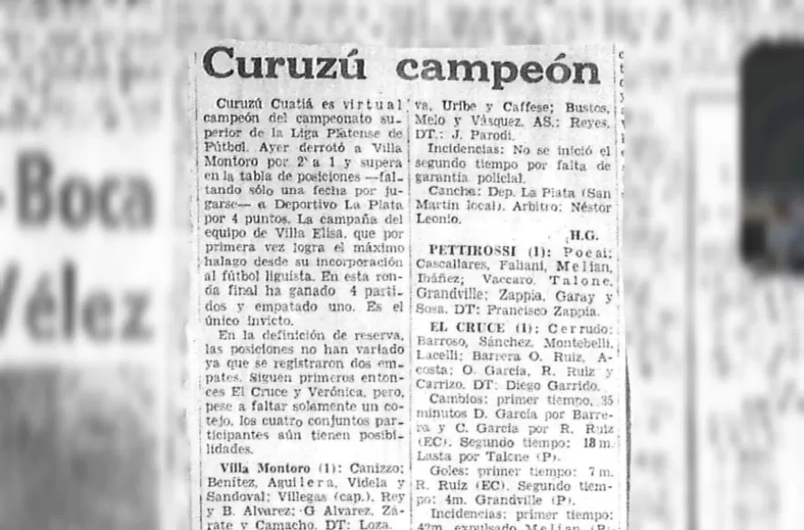 Diario El Día, el día después de Villa Montoro cuando los goles de Heredia y Lachalde trajeron el título.