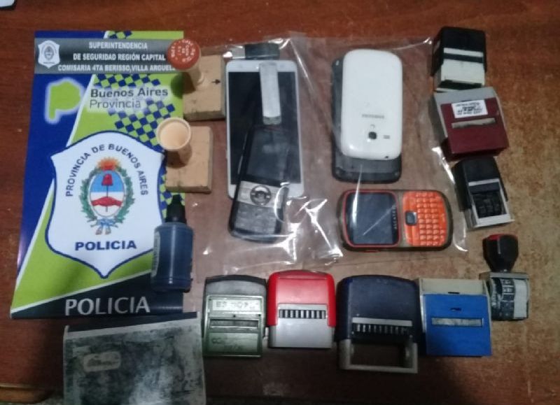 Elementos incautados.