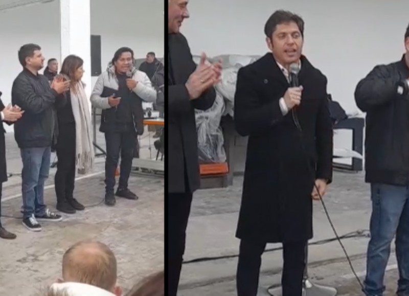 El gobernador y precandidato Axel Kicillof, junto a Fabián Cagliardi y el precandidato a presidente dentro de Unión por la Patria, Juan Grabois, recorrieron el Polígono Industrial.