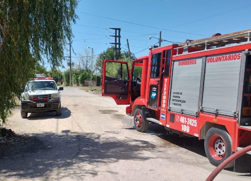 Intervención de los bomberos.