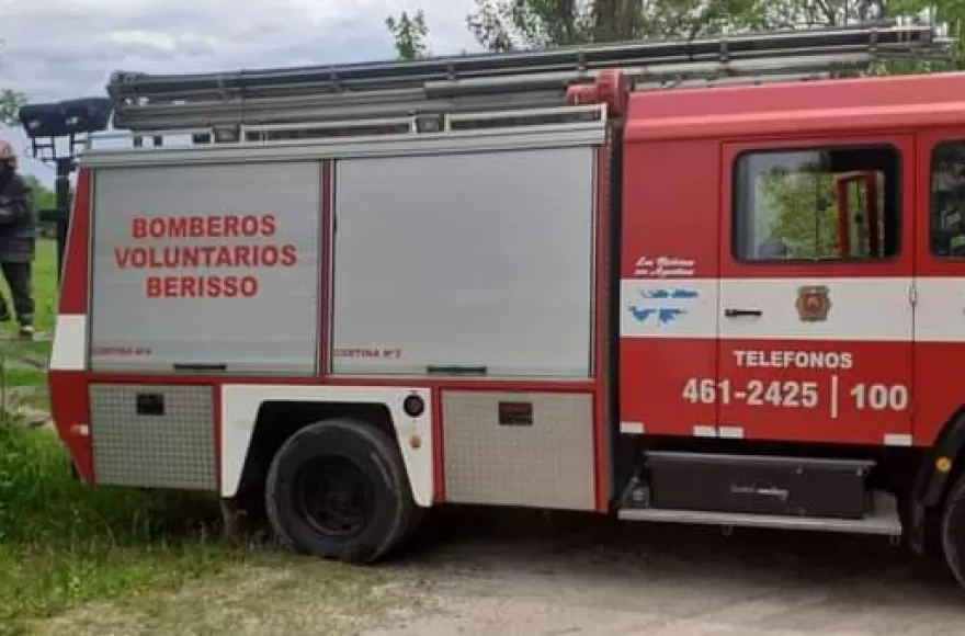 Intervención de los bomberos.