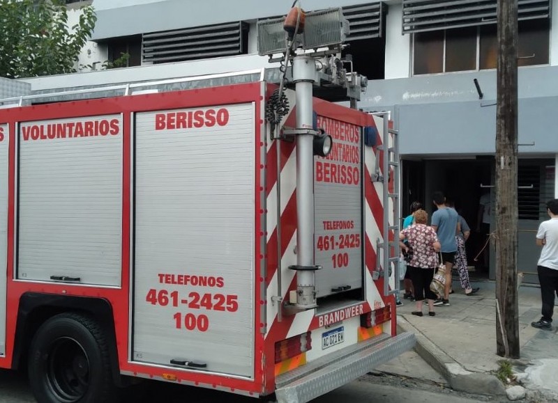 Intervención de los bomberos.