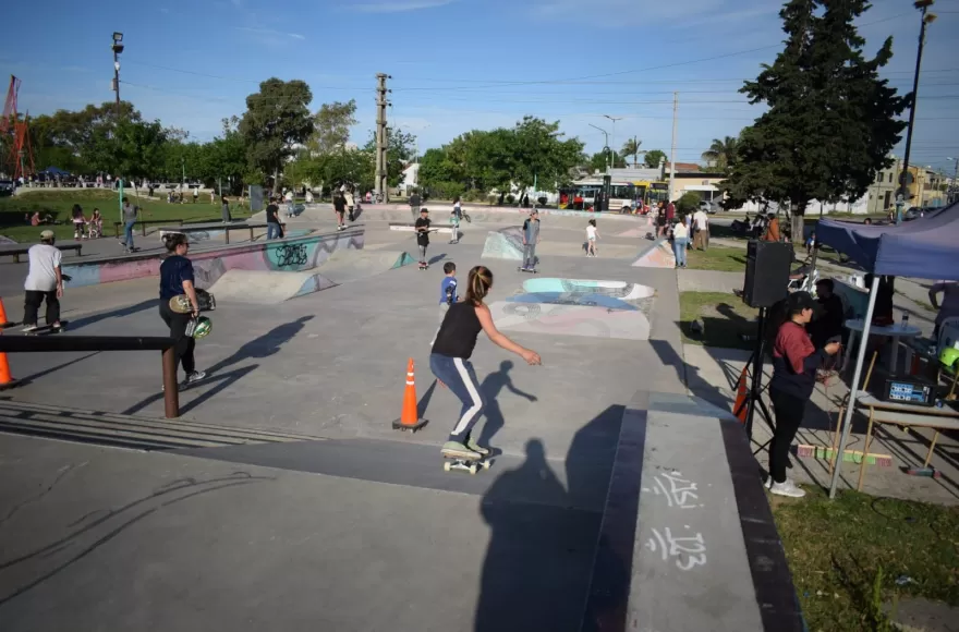 Buena concurrente al Skatepark.