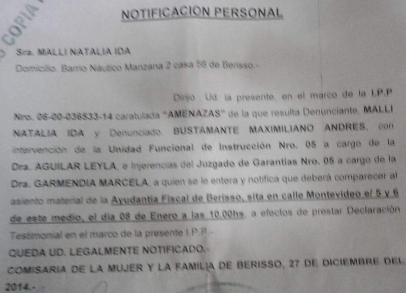 Un caso que llegó a la Justicia.