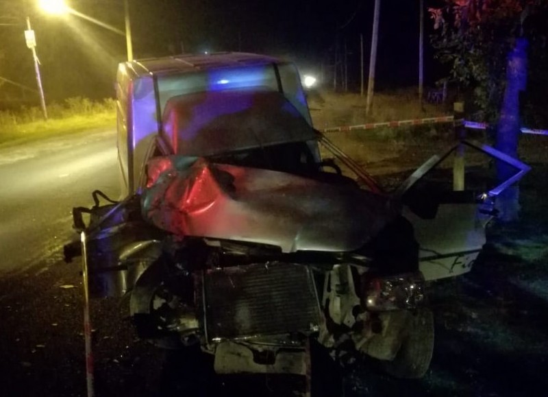 Así quedó la Fiorino siniestrada.