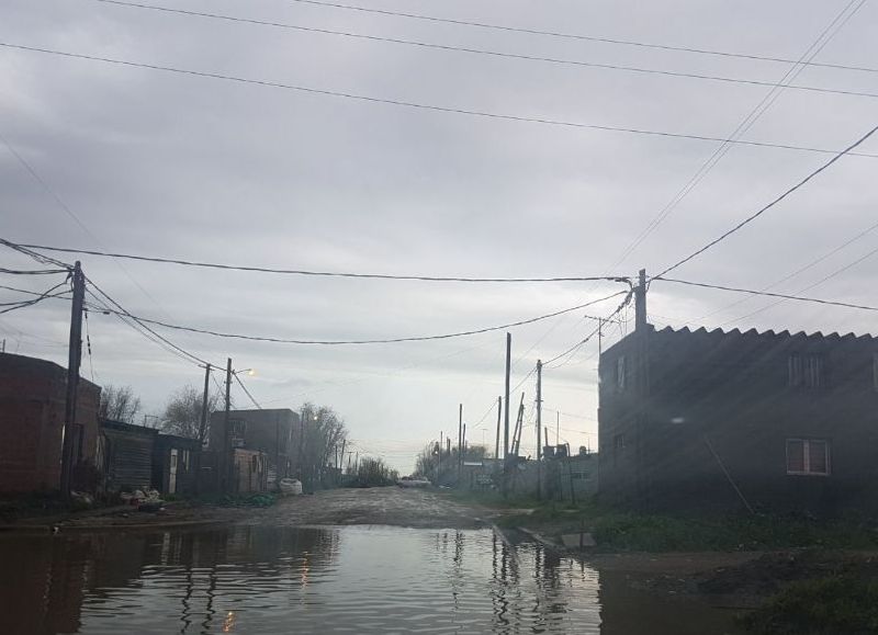 La postal habitual ante cada lluvia de moderada intensidad.