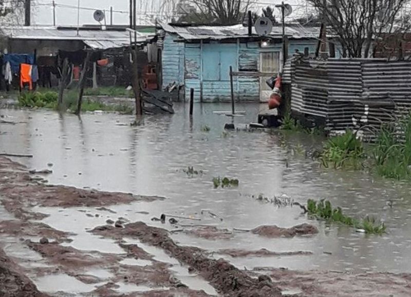 Una de las arterias que quedaron intransitables.