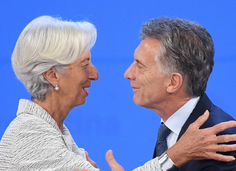 Christine Lagarde y Mauricio Macri.