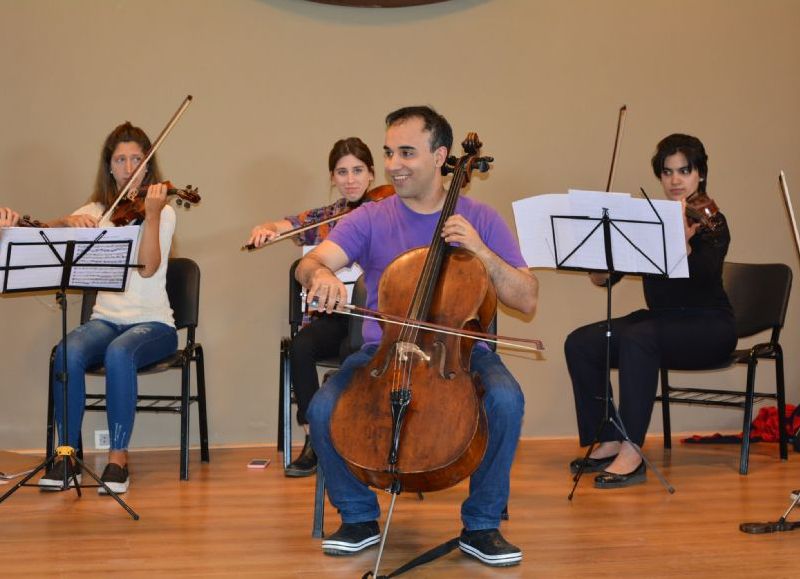 Ensayo junto al reconocido violonchelista José Araujo.