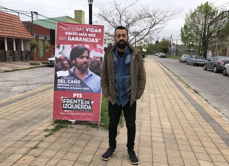 Federico Surila, candidato a concejal por el Frente de Izquierda.