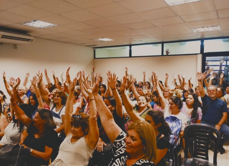 Una de las asambleas sindicales.