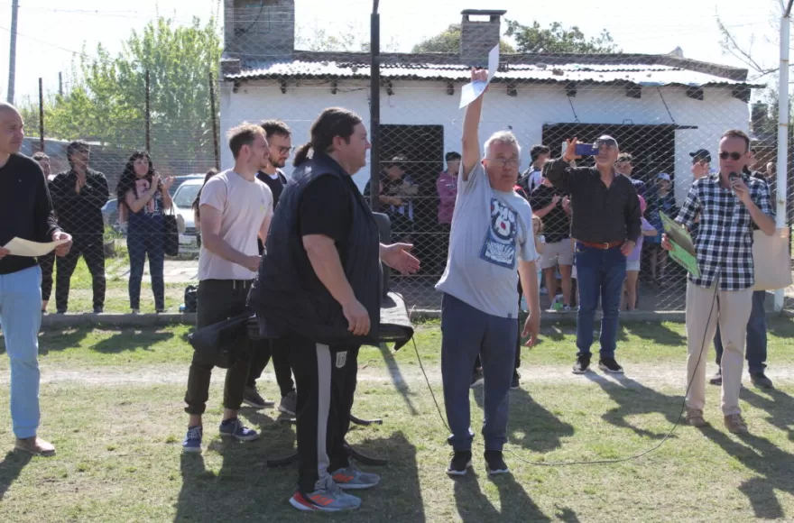 Reciente homenaje en la cancha de la Cebra.