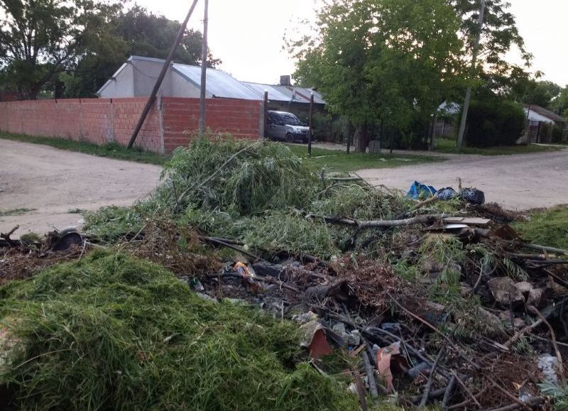 La montaña de basura que se acumula desde hace varios meses