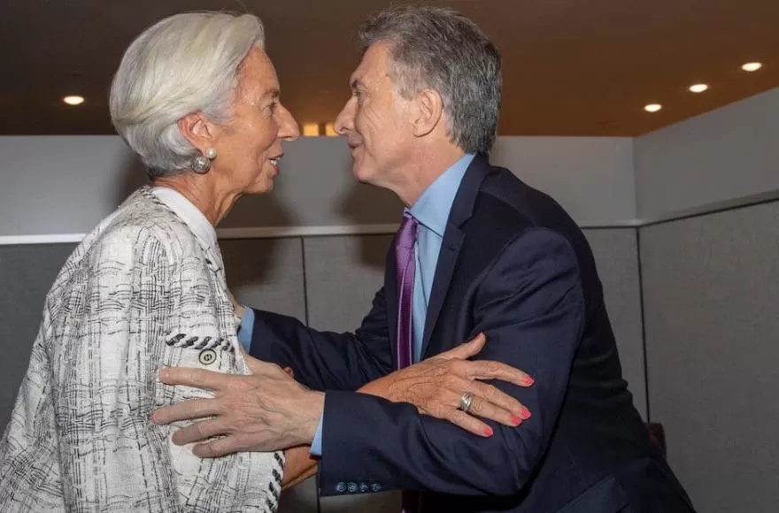 Lagarde y Macri. Ruinoso acuerdo con el FMI.