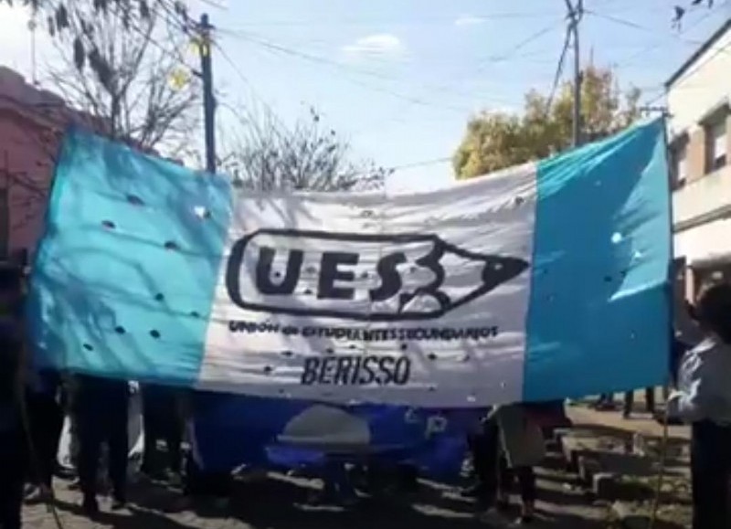 Un pasaje de la marcha de este lunes.