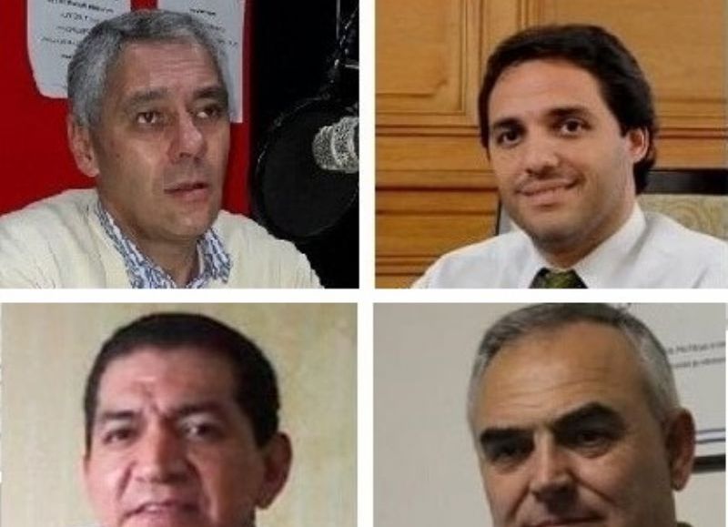 Peronistas de la ciudad: Cagliardi, Mincarelli, Garaza y Celi.