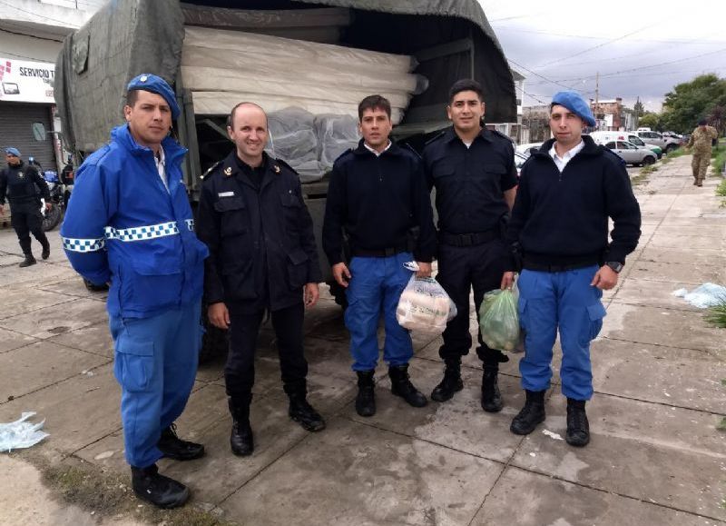 Efectivos de franco trabajaron voluntariamente.