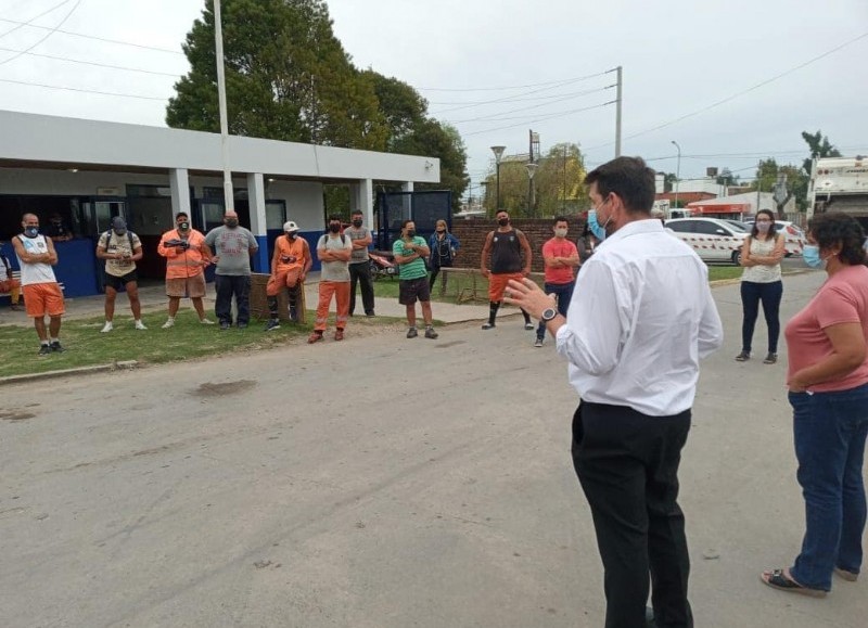 Recorrida de las autoridades sindicales.