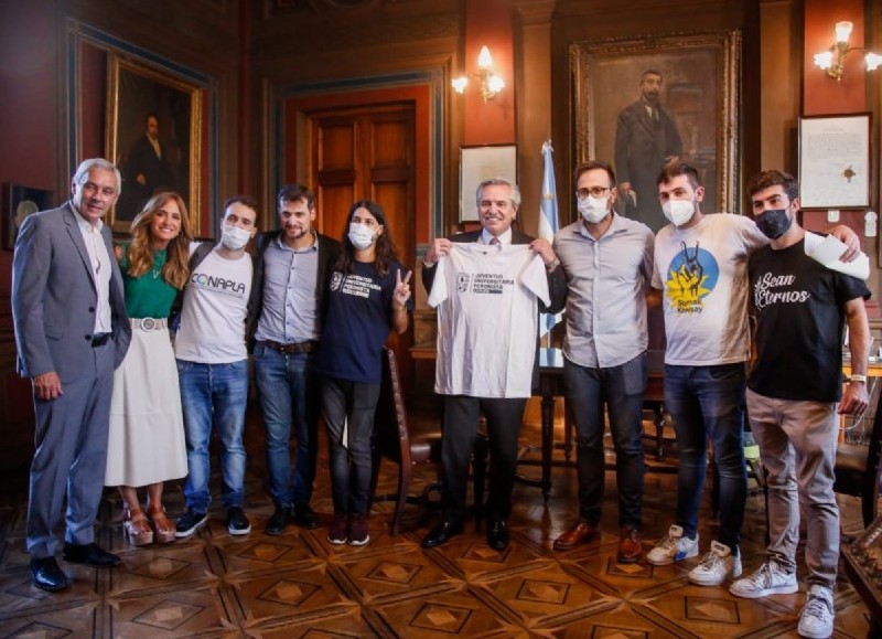 Fabián Cagliardi, se hizo presente acompañando al presidente de la Nación, Alberto Fernández.