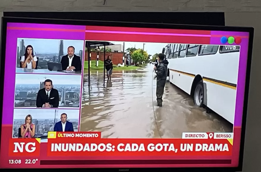 El móvil de Telefé Noticias.