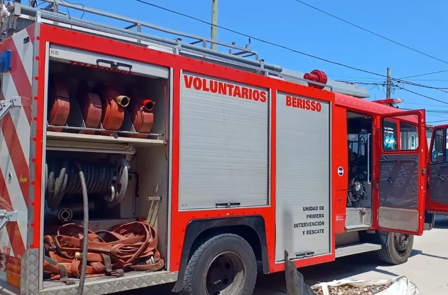 Intervención de los bomberos.