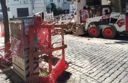 Avanza la obra en las veredas del centro