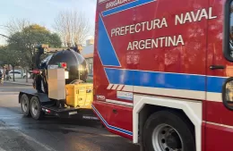 Seguridad Vial de Berisso colaboró en el traslado del proyectil hallado en aguas del Río de la Plata