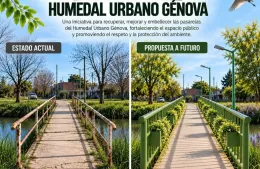 Convocan a una restauración comunitaria de las pasarelas del Humedal Génova