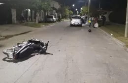 Choque entre moto y auto en 15 y 161