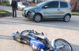 Choque en 77 y 126: un motociclista herido