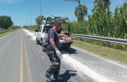 Derrame de combustible: tránsito cerrado en la Avenida Juan Domingo Perón