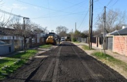 Mejorado de calles en el Barrio Obrero