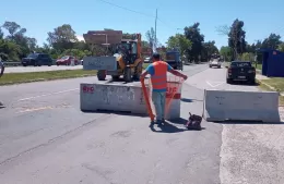 Se redujo la calzada en ambas manos de la 60 para finalizar la obra