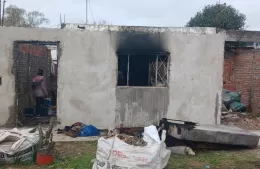 Incendio en una vivienda permitió recuperar una motocicleta robada