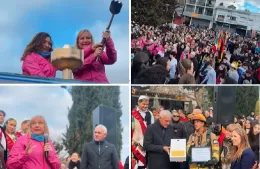Dragones Rosas encendió la Lámpara Votiva: “Esto va a quedar encendido hasta el final de la Fiesta”