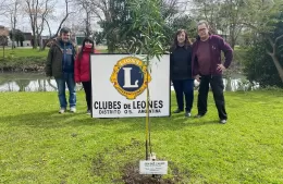 El Club de Leones de la ciudad realizó una plantación de árboles