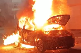 Se incendió un auto en 14 y 159